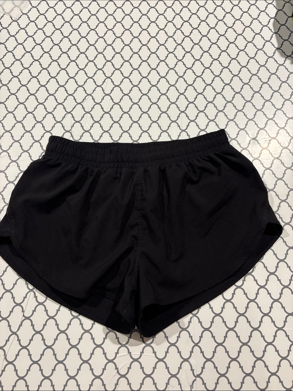 all in motion Women's Black Athletic Elastic-Waist Shorts